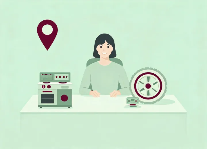 Step2 contact map and customer support desk illustration
